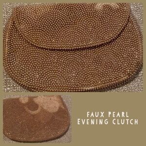 Vintage Faux Pearl Evening Clutch